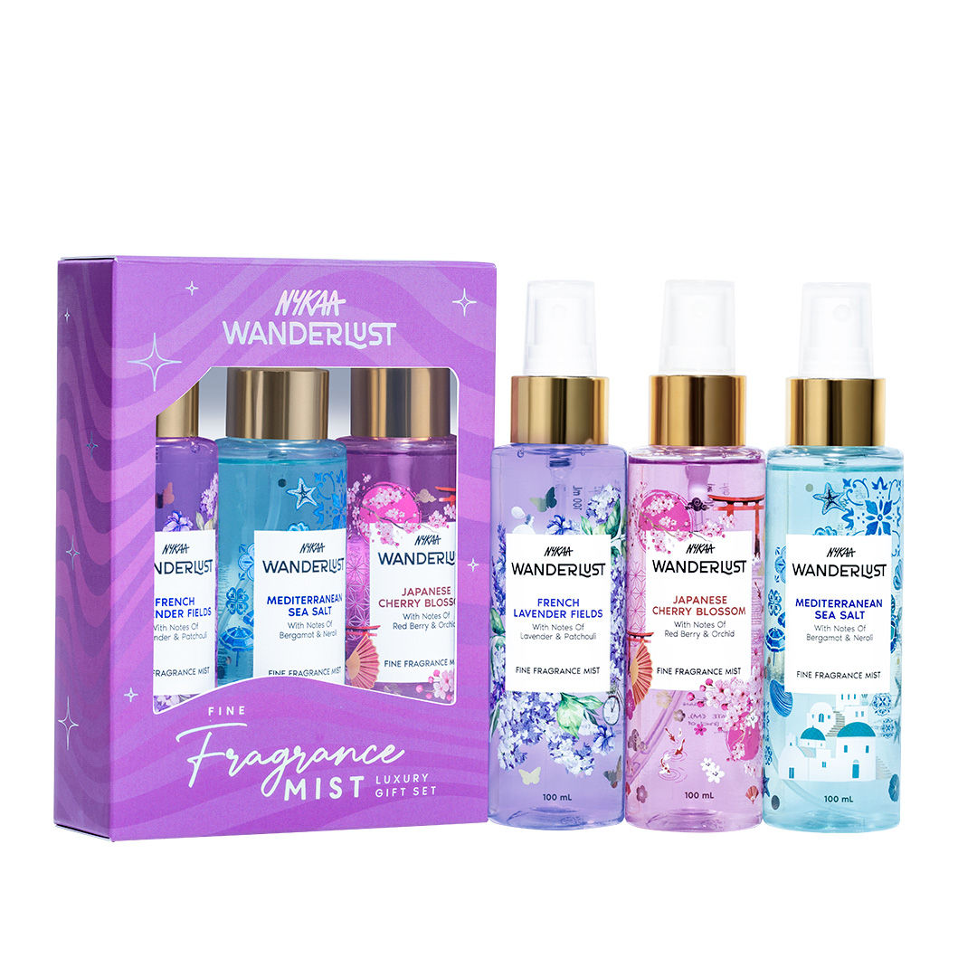 Perfume Mist Luxury Gift Set of 3 - Floral, Fresh, Lavender