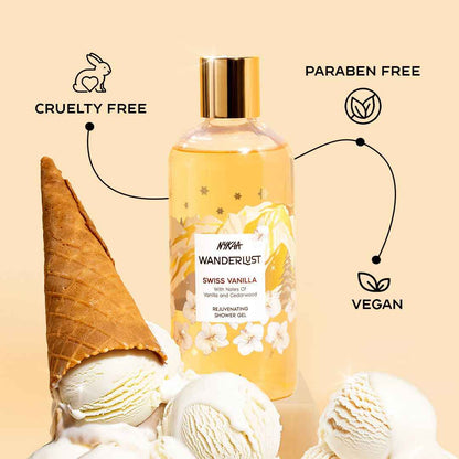 Swiss Vanilla Perfume Body Wash for Hydrated Skin