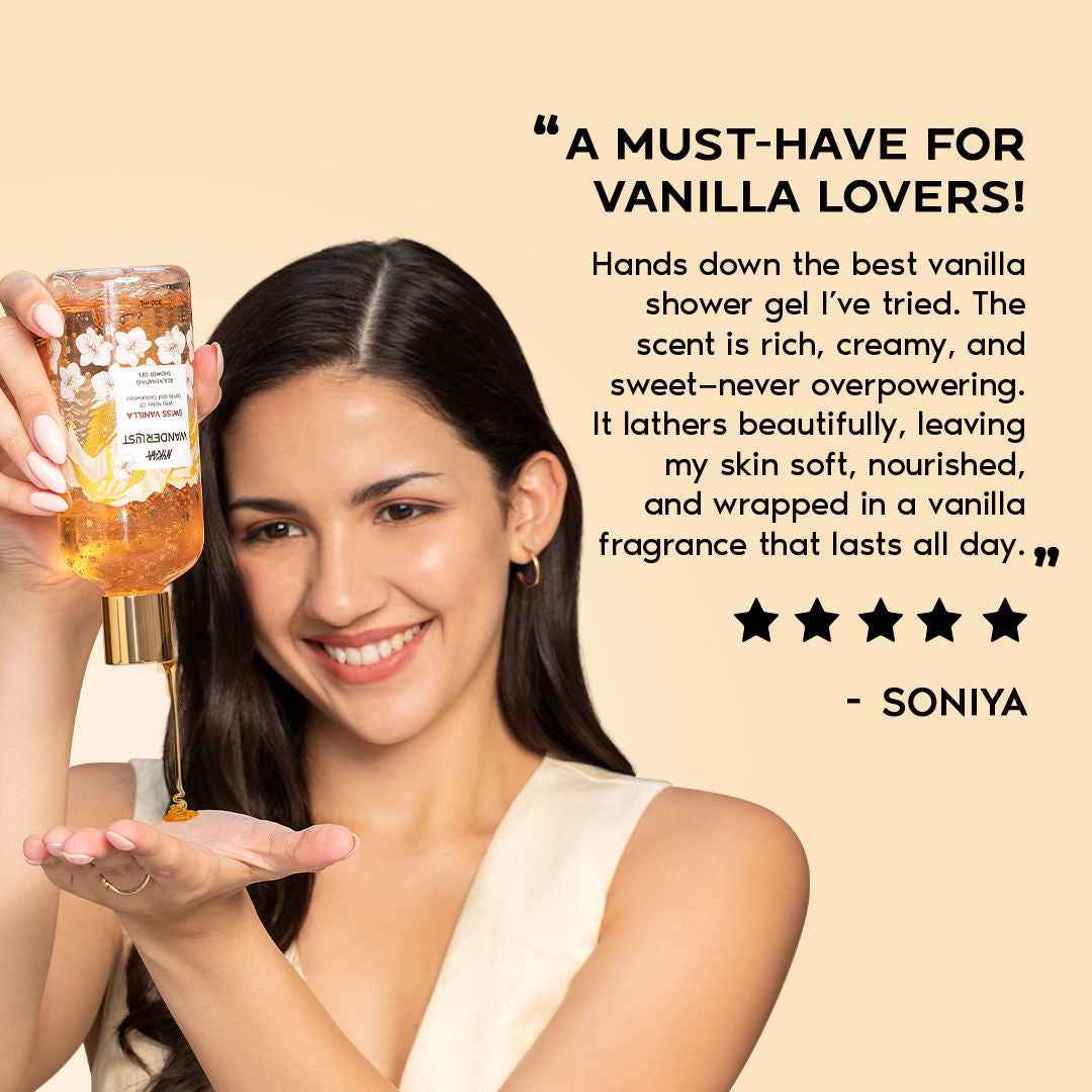 Swiss Vanilla Perfume Body Wash for Hydrated Skin
