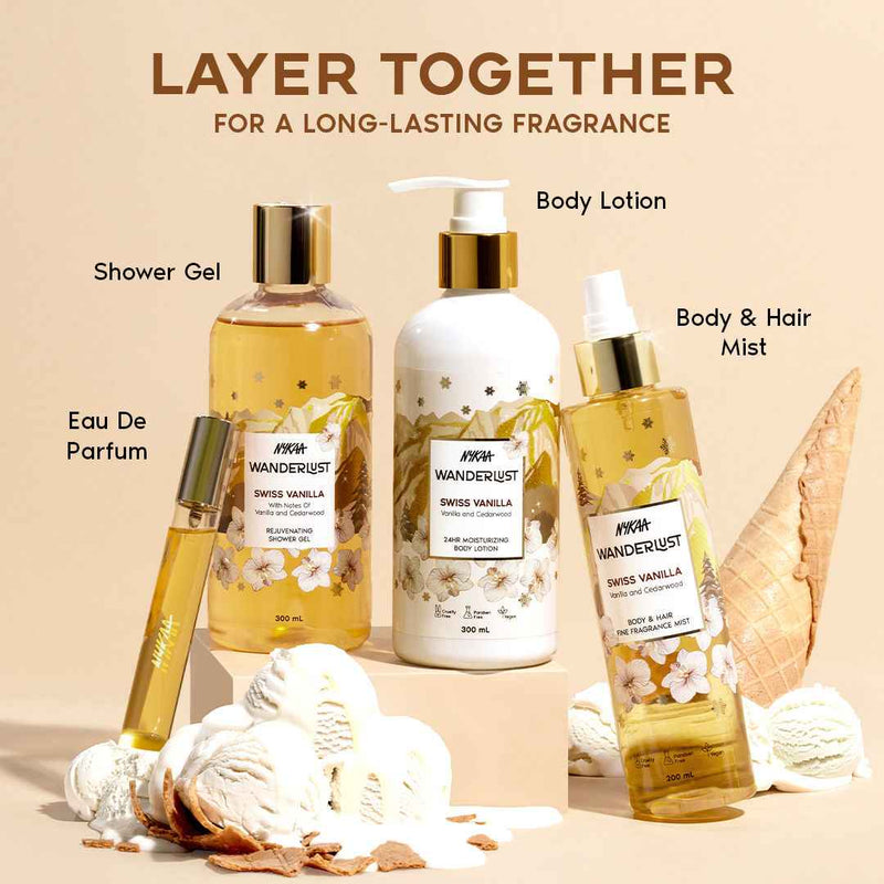 Swiss Vanilla Perfume Body Wash for Hydrated Skin