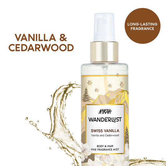 Swiss Vanilla Perfume Hair & Body Mist with Vanilla & Cedarwood
