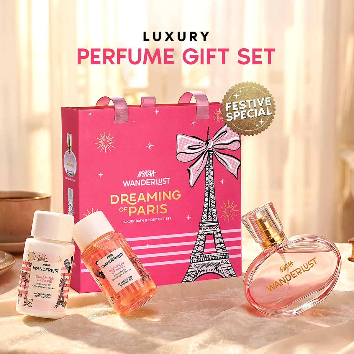 Dreaming Of Paris Luxury Gift Set with Champagne & Berries Fine Fragrance