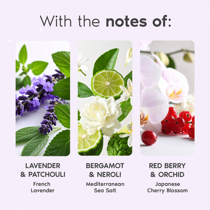Fine Fragrance Mist Gift Set for Women - Fresh, Floral, Lavender - Set of 3