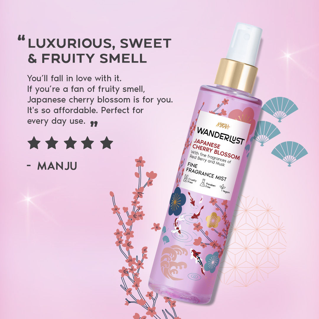 Japanese Cherry Blossom Perfume Mist for Body & Hair