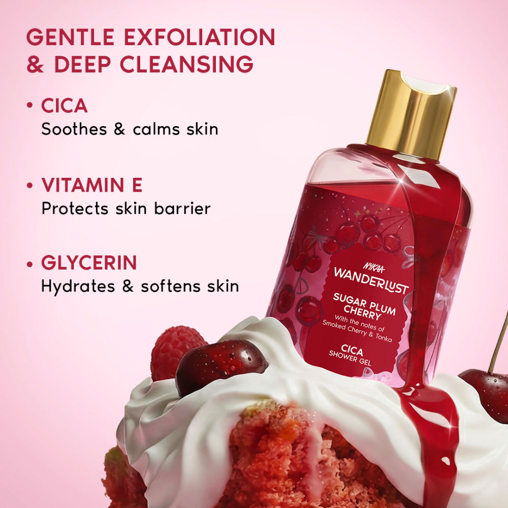 Sugar Plum Cherry Perfume Shower Gel With Cica, Vitamin E