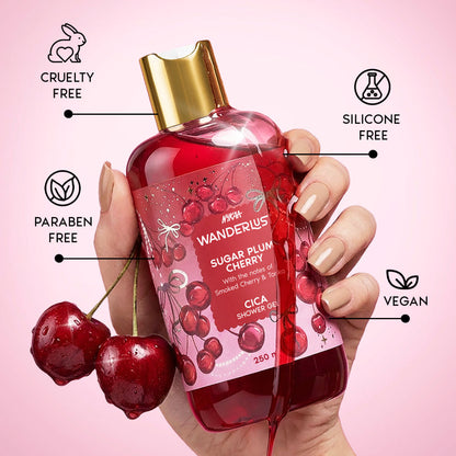 Sugar Plum Cherry Perfume Shower Gel With Cica, Vitamin E