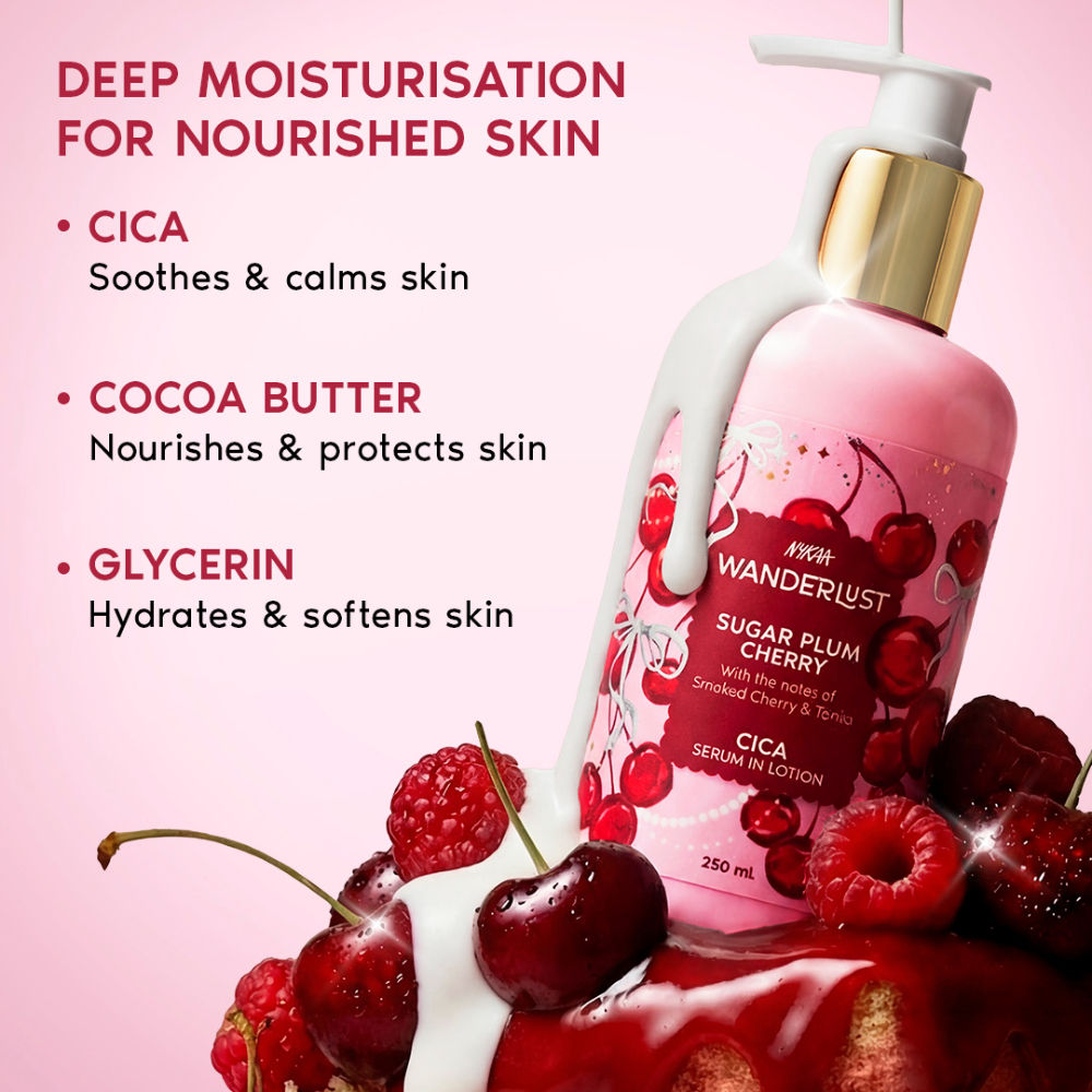Sugar Plum Cherry Perfume Body Lotion - Upto 24 Hrs Moisturisation