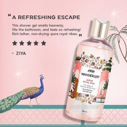 Jaipur Royal Pink Fruity Floral Body Wash for Hydrated Skin