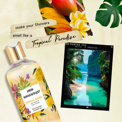 Tropical Sunset Body Wash for Exfoliated & Hydrated Skin