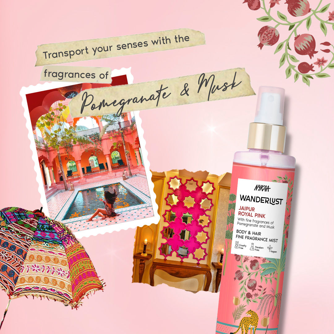 Jaipur Royal Pink Floral Fruity Perfume Hair & Body Mist