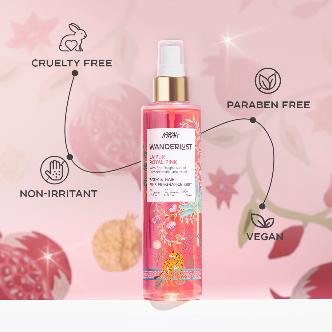 Jaipur Royal Pink Floral Fruity Perfume Hair & Body Mist