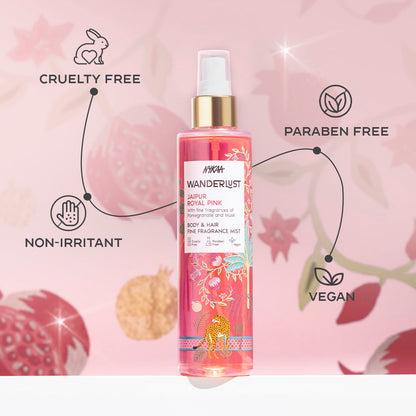 Jaipur Royal Pink Floral Fruity Perfume Hair & Body Mist
