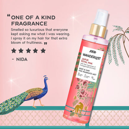 Jaipur Royal Pink Floral Fruity Perfume Hair & Body Mist