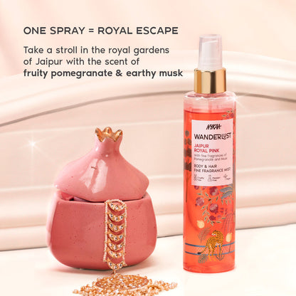 Jaipur Royal Pink Floral Fruity Perfume Hair & Body Mist