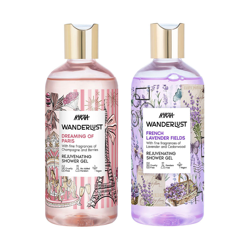 Wanderlust Bestseller Body Wash Combo - Dreaming Of Paris & French Lavender Fields (Pack of 2)
