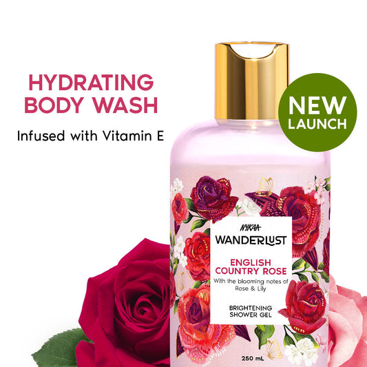 English Country Rose Perfume Body Wash with Vitamin E for Hydration & Barrier Repair