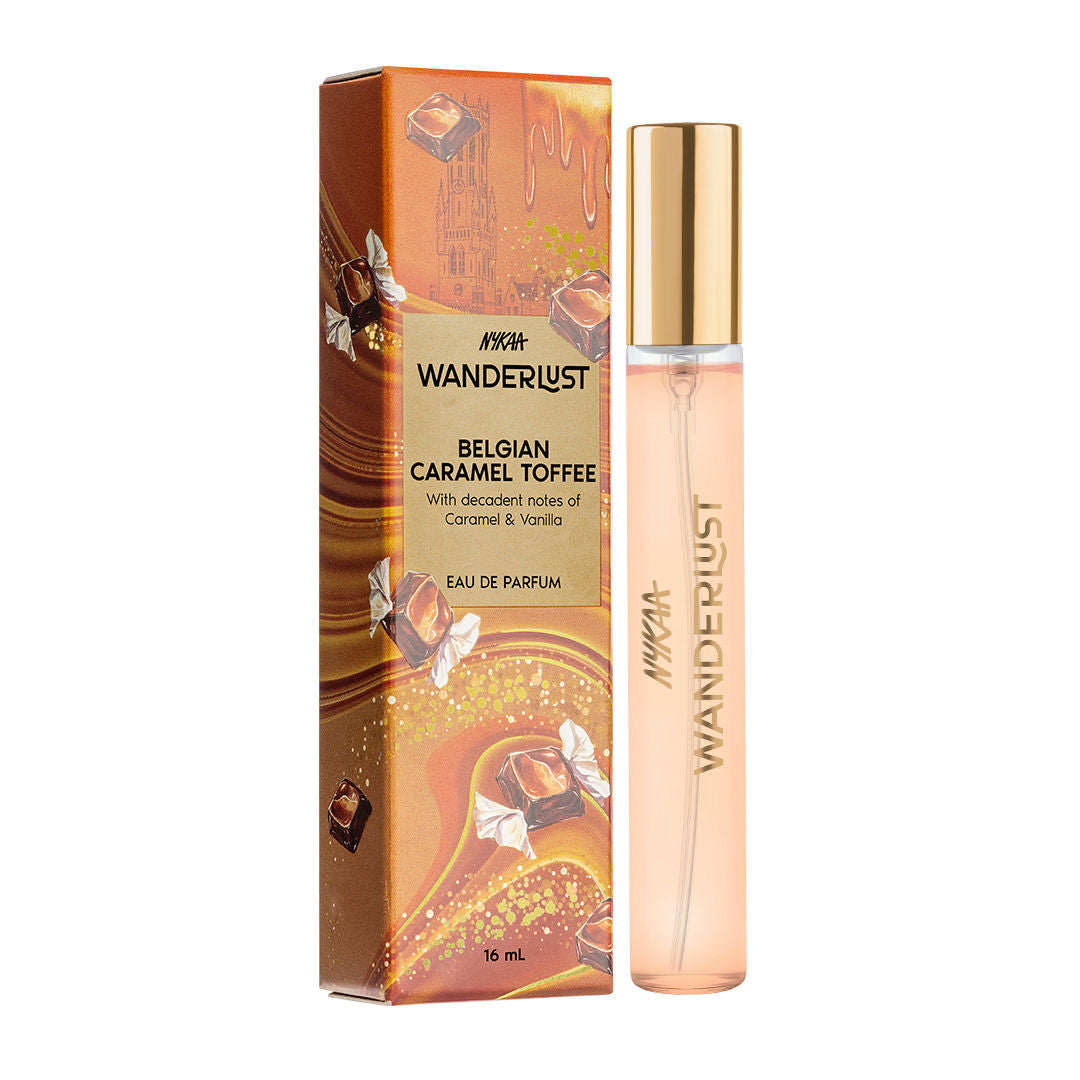 Nykaa Wanderlust Belgian Caramel Toffee EDP Long Lasting Perfume For Her Travel Friendly, Vanilla